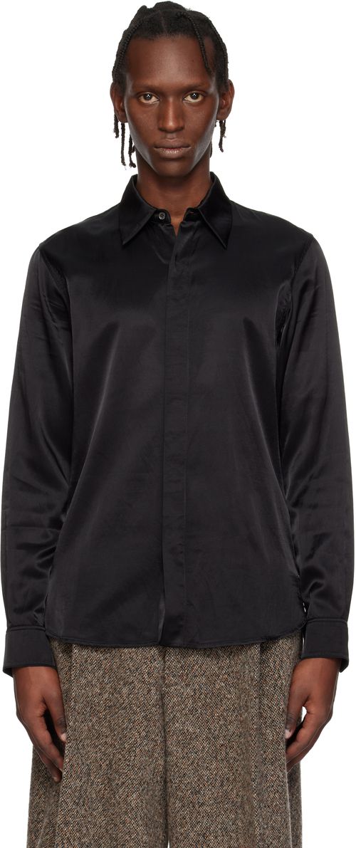 Black Satin Shirt
