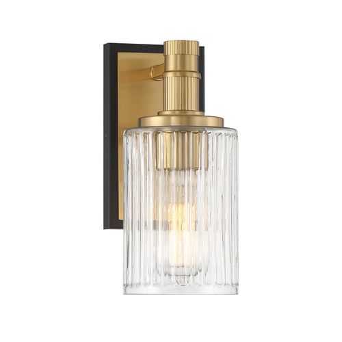 Concord 1-Light Wall Sconce in Matte Black with Warm Bra