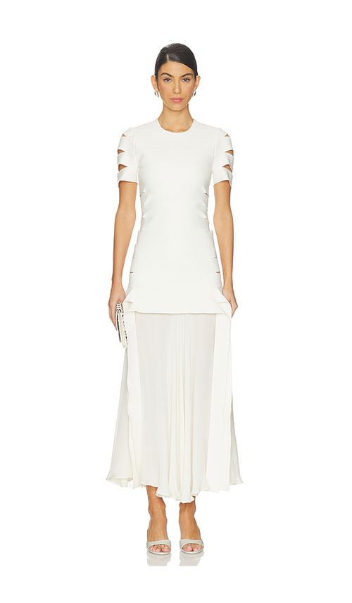 SIMKHAI Laken Knit Maxi Dress in Ivory. L. Also in XS