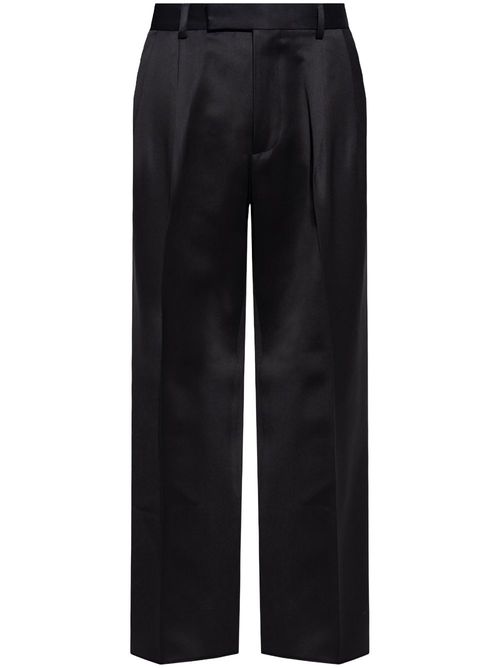 Straight-leg tailored trousers - Black