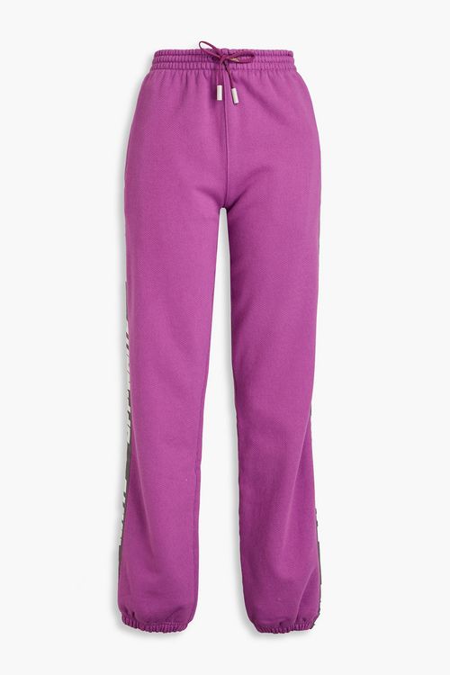 French cotton-terry track pants - Purple - XS