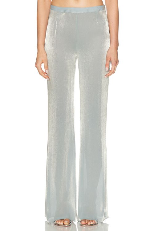PRISCAVera Straight Leg Pant in Moonstone - Metallic Silver.  XS also in L