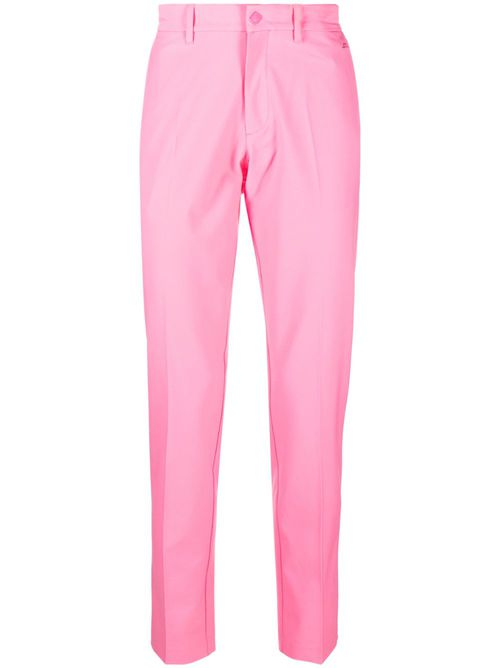 Mid-rise straight-leg trousers - Pink