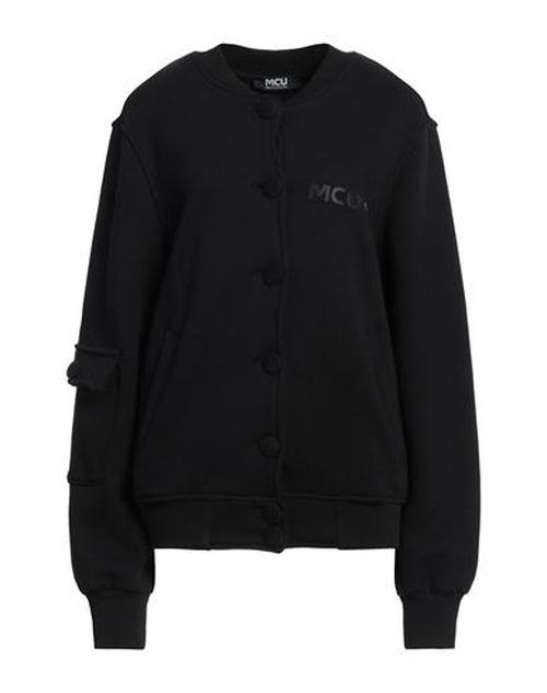 M. c.u. Marco Cassese Union Woman Sweatshirt Black Size L Cotton, Swarovski Crystal