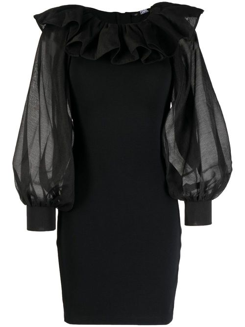 Pick Big Collar Dress - Black