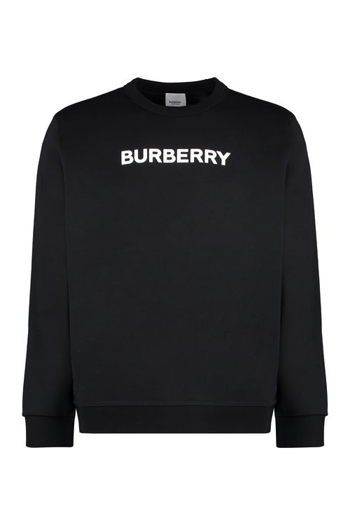 Men's Ribbed-Cuff Cotton Crew-Neck Sweatshirt
