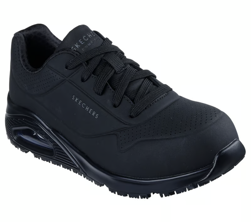 Work Uno SR-Deloney 108101-BLK Womens 10 Black Safety Toe Shoes ZPO3711