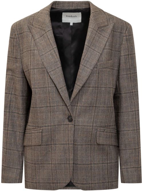 Checked blazer - Brown
