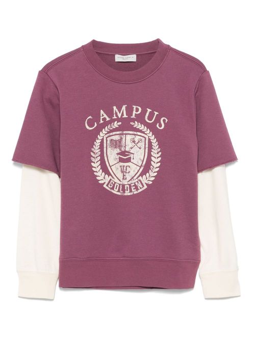 Double-sleeve crew-neck sweatshirt - Purple