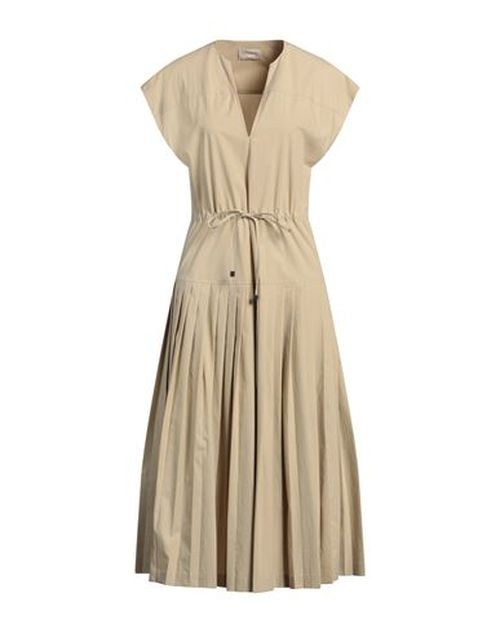 Woman Midi dress Beige Size 2 Cotton, Elastane