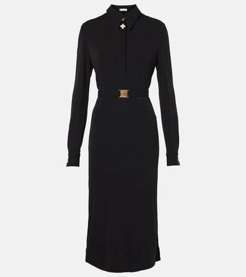 Belted jersey shirtdress