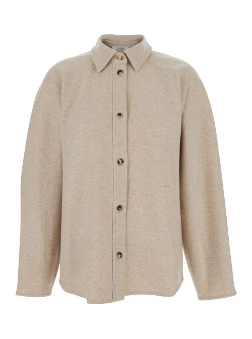 Cashmere Cardigan — Beige