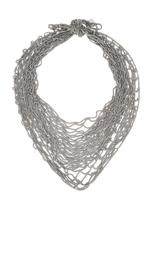 LELET NY Chain Bandana in Metallic Silver