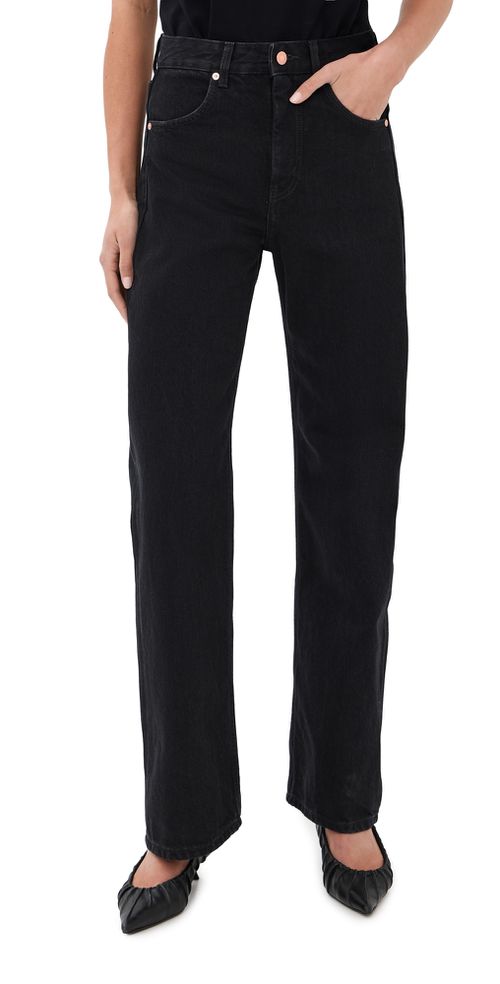 Ease Cotton Denim Jeans Washed Black