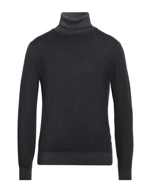 Man Turtleneck Charcoal Size L Virgin Wool