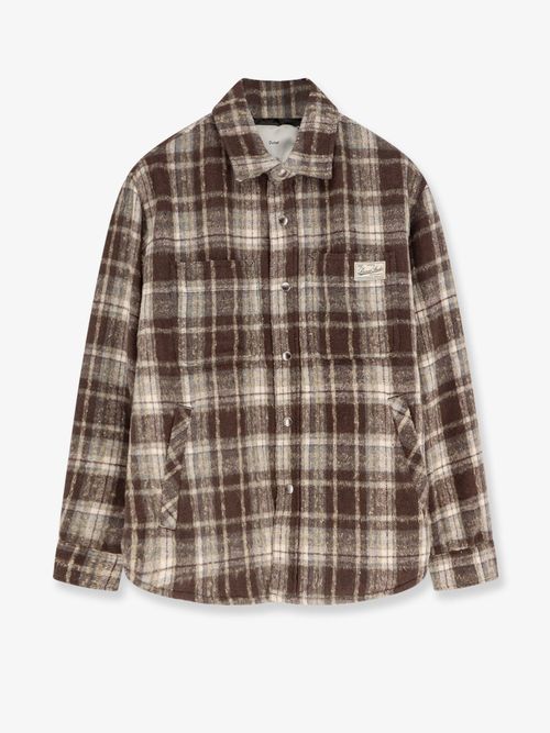 Madras Flannel Padded Jacket — Brown