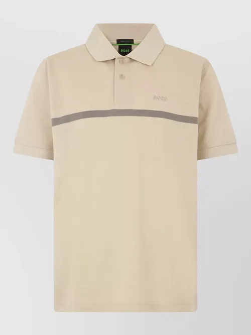 Boss - short sleeve polo shirt logo detai