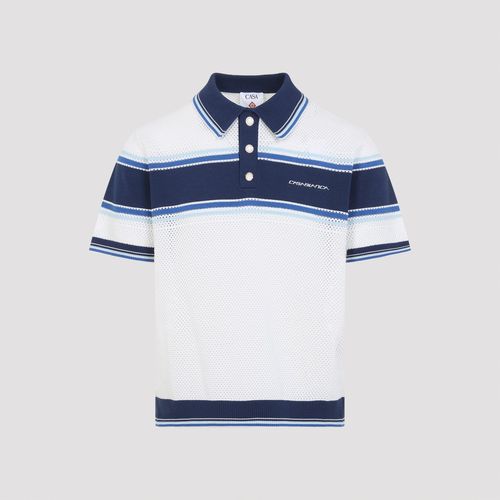 Mesh Stripe Polo Shirt