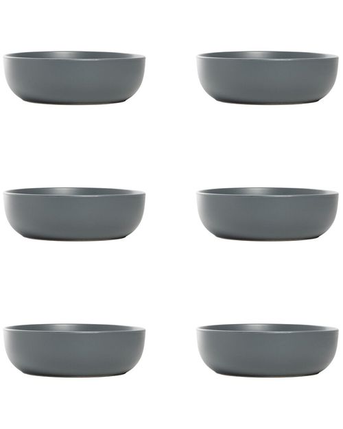 Set Of 6 Wazee Matte Coupe Dinnerware Bowls