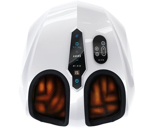 Shiatsu Foot Massager Machine with Kneading and Switchable Heat - White