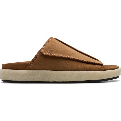 Clarks Mens Overleigh Sliders in Brown Suede - Size UK 12