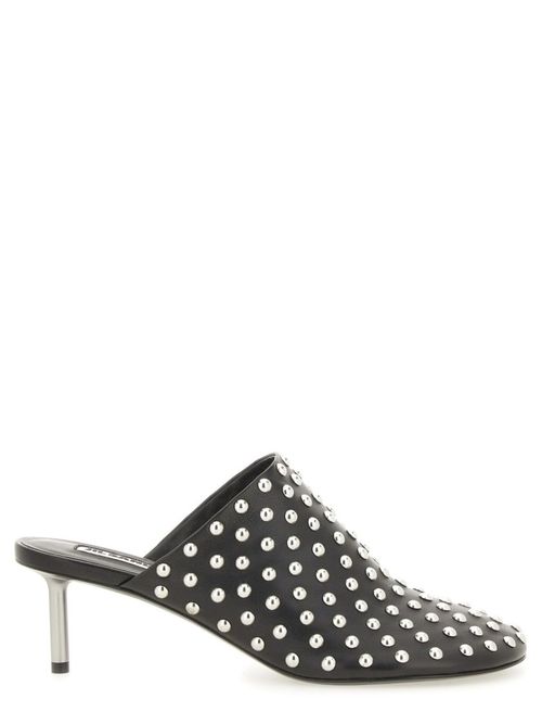 Nappa Leather Mules With Metallic Studs