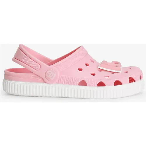 Girl's Dolce & Gabbana Girls Logo Clog Sandals in Pink - : 2.5 older