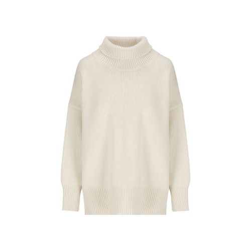 Cashmere Turtleneck Sweater — White