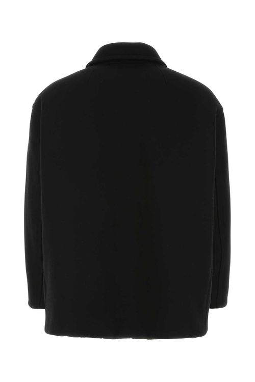 Black Wool Blend Coat