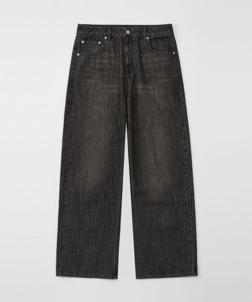 Vintage Washed Wide Denim Pants