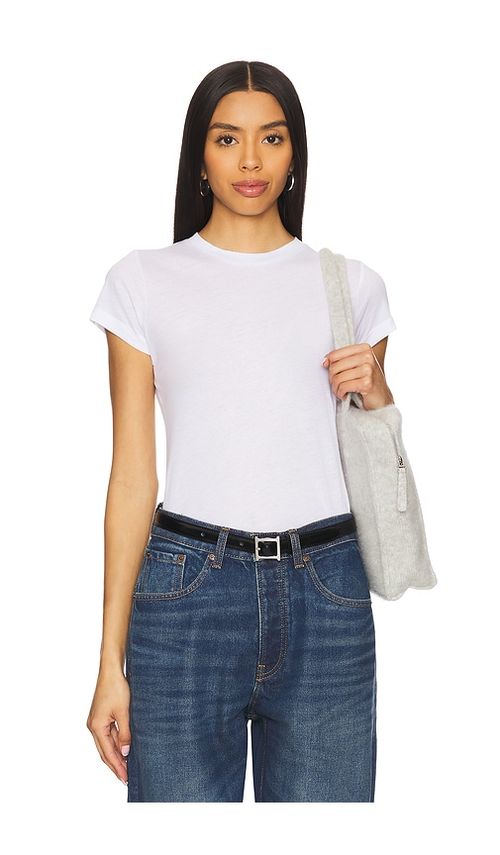 Aya Muse Baby Tee in White. L. Also in