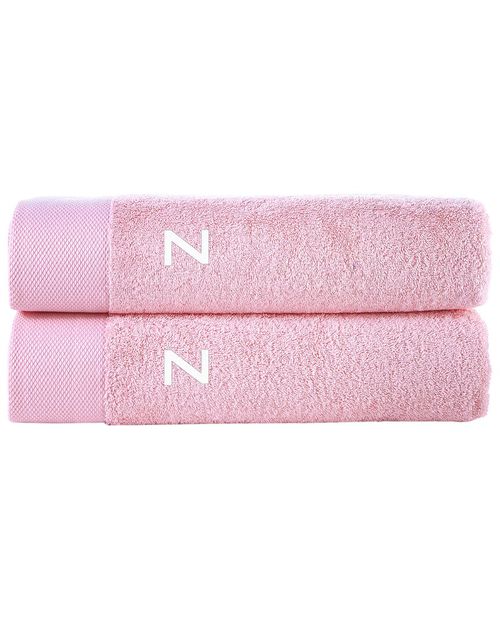 Set of 2 Monogrammed Bath Sheets