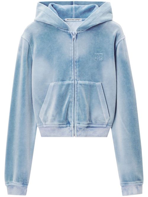 Velvet hoodie - Blue