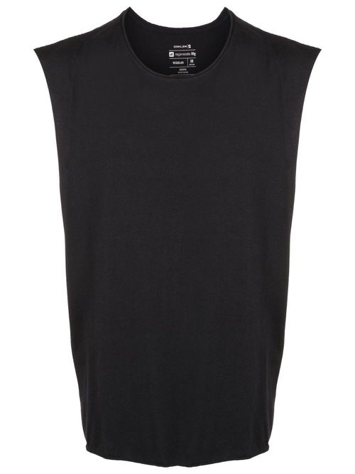 Sleeveless cotton T-shirt - Black