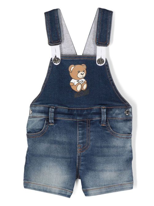 Teddy Bear denim dungarees - Blue