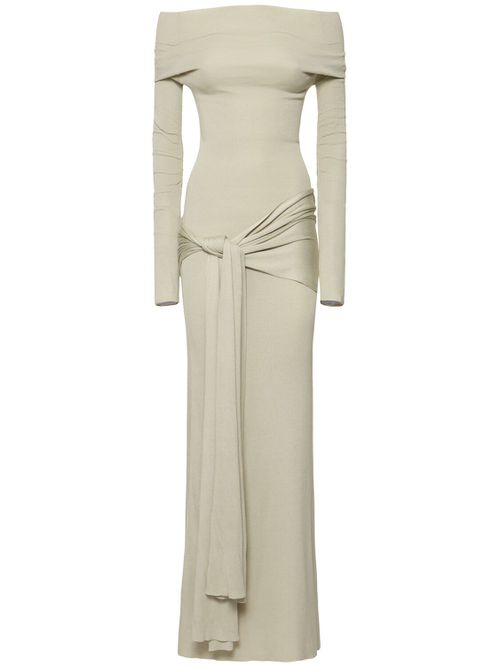 Kora Silk & Viscose Long Dress