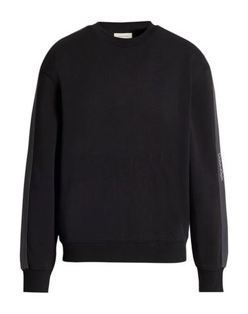 Man Sweatshirt Black Size L Cotton, Polyester