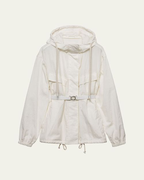 Utility Oversized Hooded Drawstring Jacket