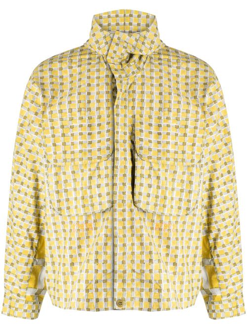 Forager check-print jacket - Yellow