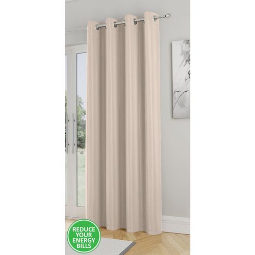Plain Supersoft Thermal Room Darkening Eyelet Door Curtain Single Panel