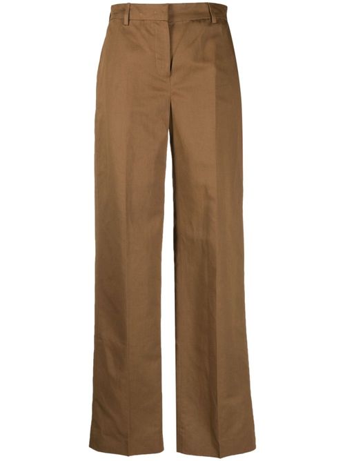 Wide-leg tailored trousers - Brown