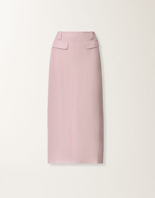 Lillac pink pencil skirt in fluid fabric