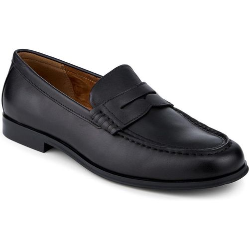 Jones Bootmaker Mens Quadir Slip On Leather Penny Loafers - Black