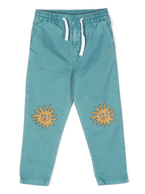 Graphic-print jeans - Blue
