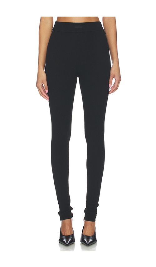 Fear of God ESSENTIALS Rib Knit Legging in Vintage Black. L also in XS, S