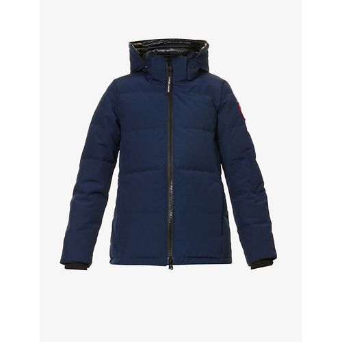Womens Atlantic Navy Chelsea Hooded Shell-down Parka Jacket 