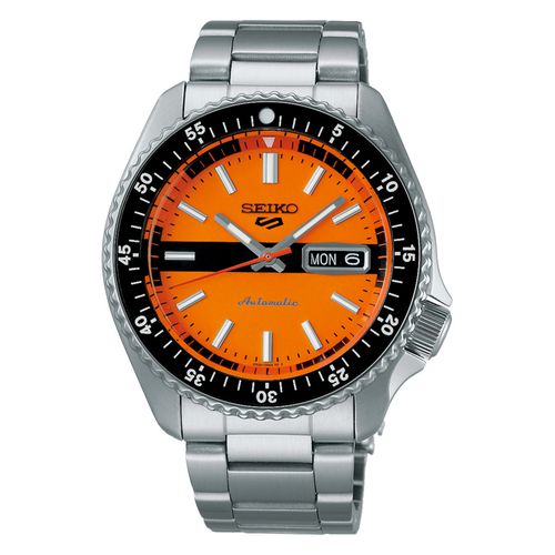 5 Sports Orange Dial Mens Watch SRPK11