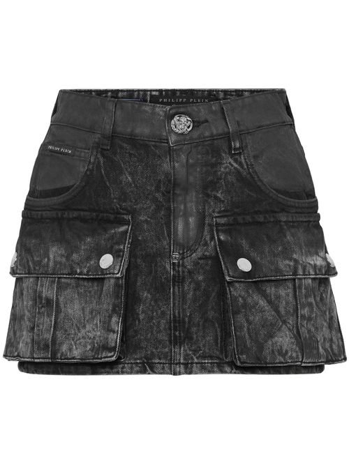 Denim mini skirt - Black