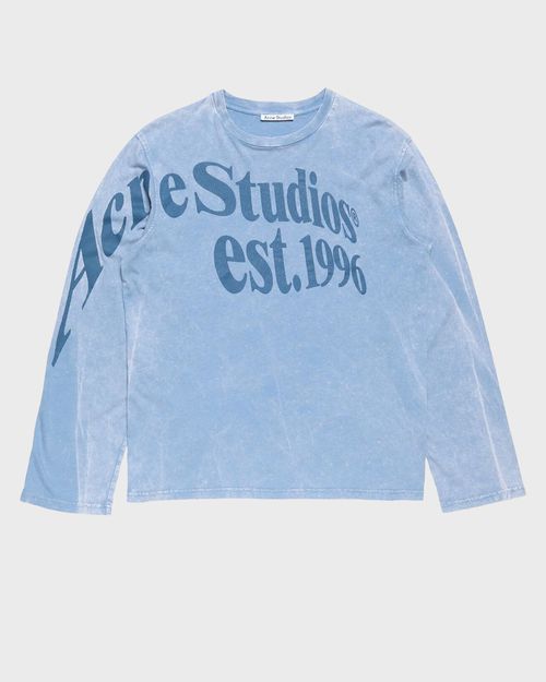 Acne Studios T-shirt Logo Relaxed Fit Dusty blue