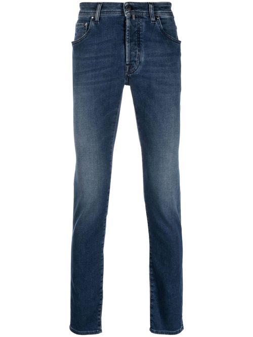 Low-rise slim-fit jeans - Blue